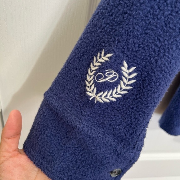 PINK Reverse Fleece Shacket blue size L - Picture 6 of 11